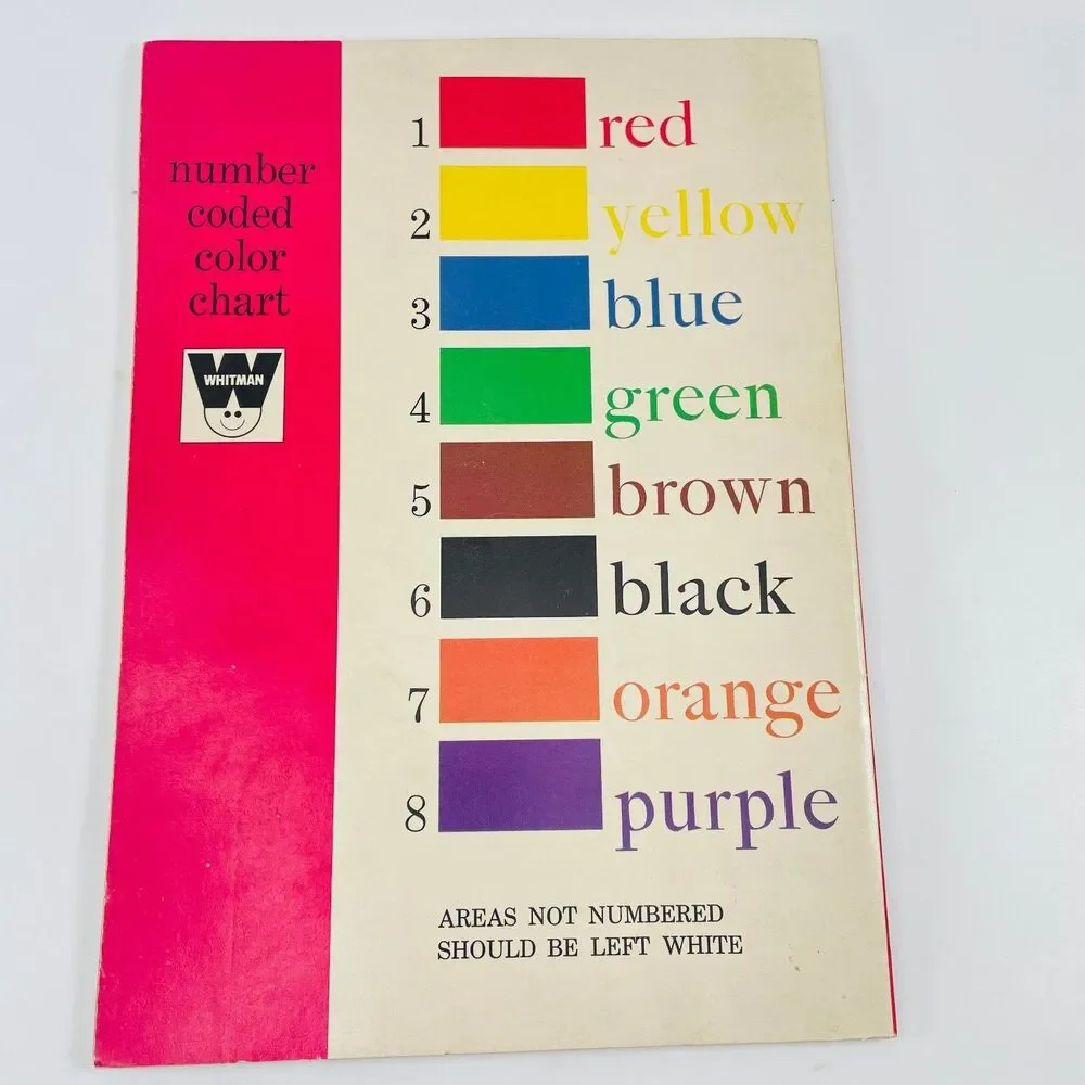 Farm Color-by-Number Whitman 1974 Vintage Children's Activity Book